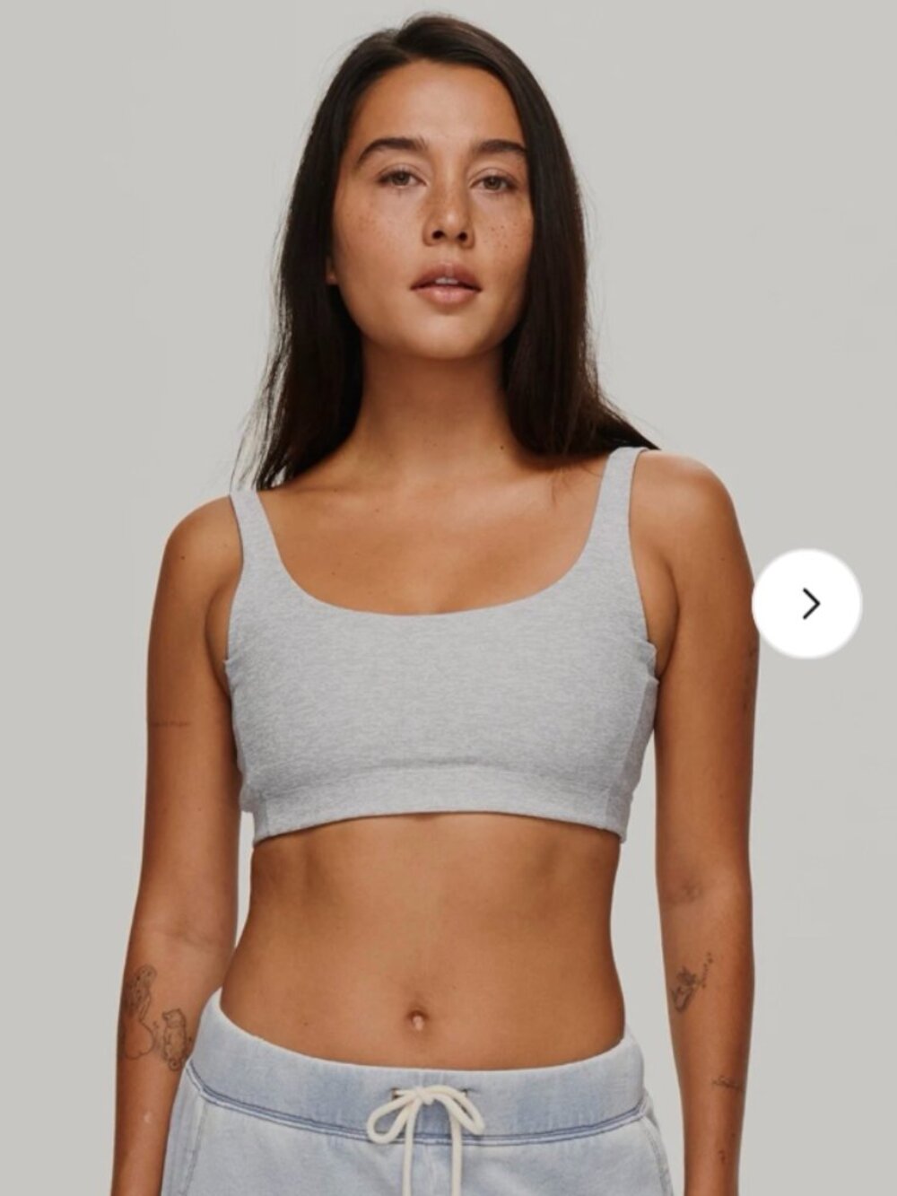 Outdoor Voices Double Time Bra in Dove